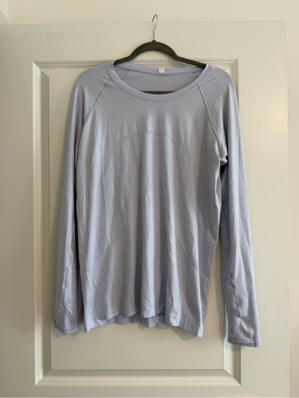 Lululemon Swiftly Tech Long Sleeve Size 14 Serene Blue - Picture 2 of 5